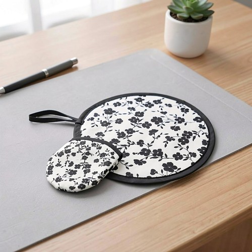 4pcs round hand fan foldable - round,