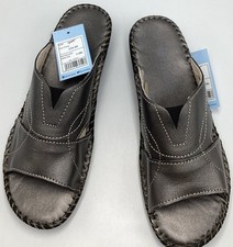 Pavers Pewter Sandals Slip-On