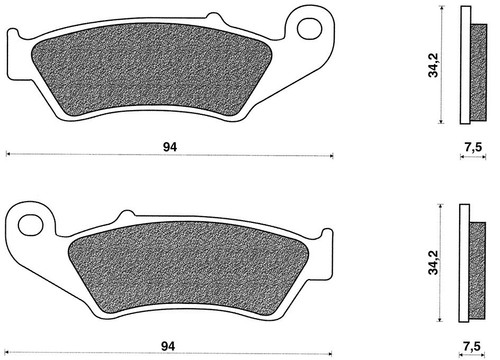 Pair front brake - pads, for