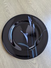 Mikasa Galleria Opus black salad/dessert plates 21cm/8 1/4" Calla lily Japanese 