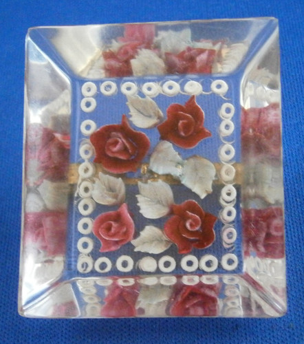 Vintage reverse carved lucite - carved,