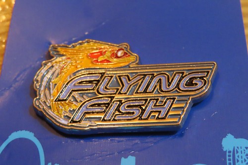 Thorpe park flying fish pin - flying,