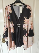 Black Floral And Chain Print