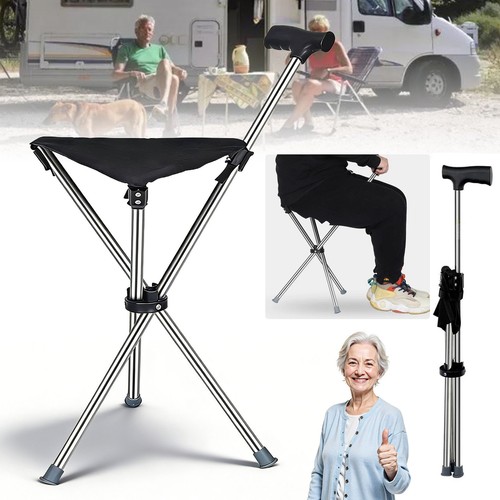 Folding portable walking stick - folding,