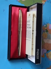 Parker 61 Fountain Pen Rolled Gold 14k Solid God Nib In Excellent Condition