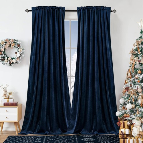 Dchola navy blue velvet - blue,
