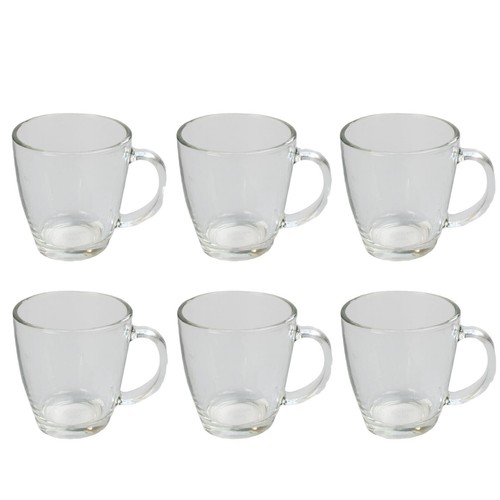 6pk 350ml glass coffee cups - 6pk,