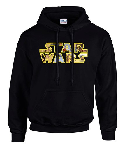 Star wars logo black hoodies - wars,
