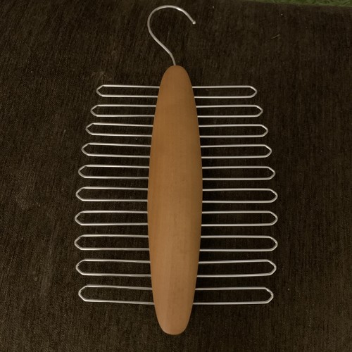 Tie rack wooden holder - wooden,