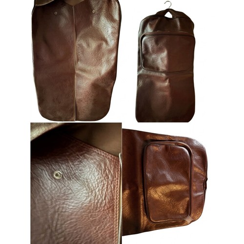 Vintage brown faux leather - brown,