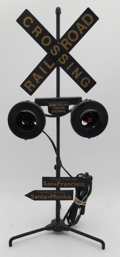 Railroad crossing red light - railroad,