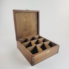 Wooden tea box with Nine