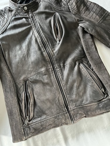 Men grey leather - men’s,