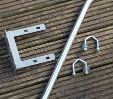 TV Aerial Wall Mounting Kit Straight Pole / Mast Outdoor Bracket - Reduced
