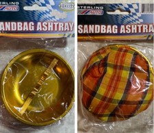 1 Vtg Camper Rv Sandbag Ashtray Winnebago Shasta Motorhome Dodge Plaid Auto New