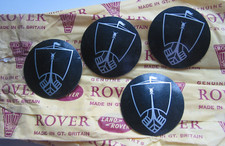 4 X  WHEEL ROSTYLE CENTRE CAP SILVER BADGE SET ROVER P5B 3.5 SALOON & COUPE 