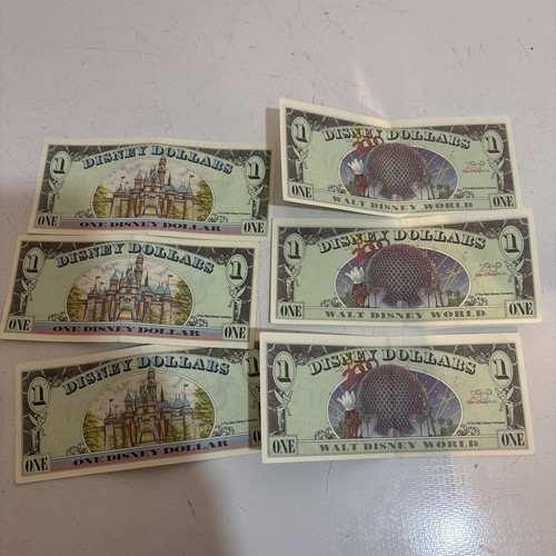Joblot disney dollars - 6,