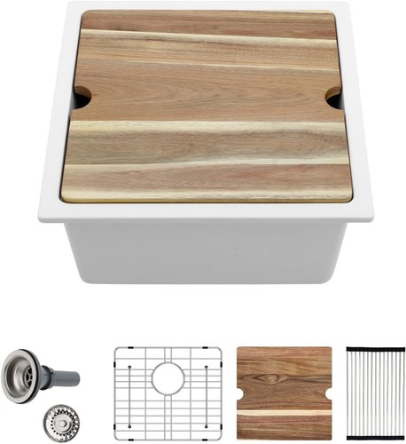 White kitchen sink granite - kitchen,