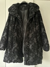 BLACK COAT JACKET LACE DETAIL