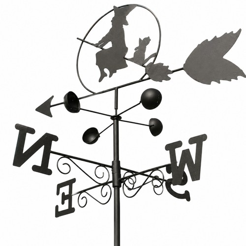 Witch weathervane steel - witch,