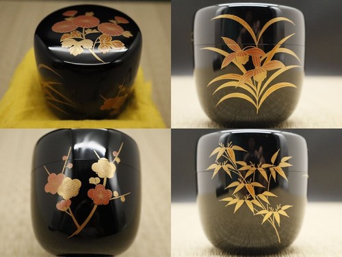 Japanese lacquer wooden tea - lacquer,