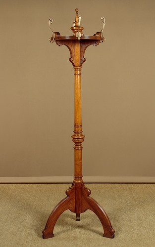 Antique walnut hat coat - hat,