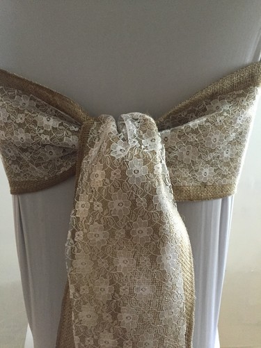 Hessian and ivory - and, chair
