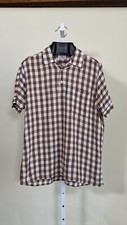Aertex by Hathaway Vintage 50s Brown Gingham Shirt American Rockabilly