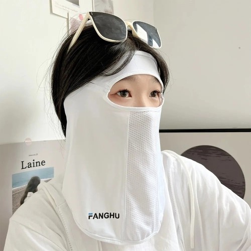 Ice silk face mask sun - silk,