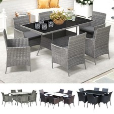 6 Seater Rattan Dining Set