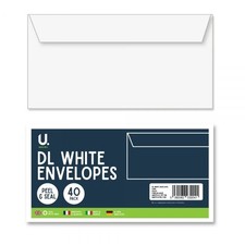 DL White Envelopes - 40 Pack
