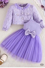 Children’s Kids Girl Party Occasion Purple Dress
