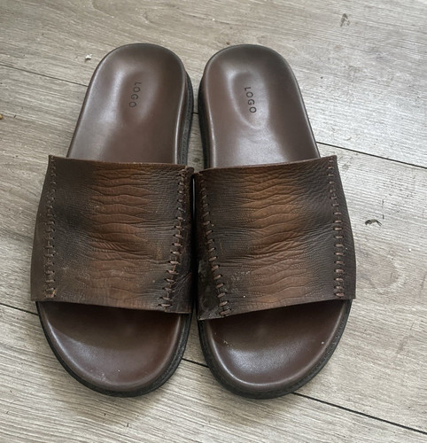 Men brown rubber slip - men's, slip-on