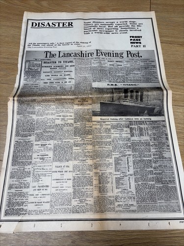 Titanic newspaper cutting - titanic,