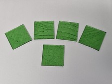 5 pieces, Green Stained Glass
