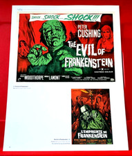 The Evil Of Frankenstein Hammer Movie/Film Poster Art PICTURE / PRINT 13" x 10"
