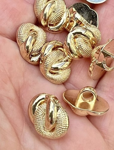 Gold shank knot buttons - gold,