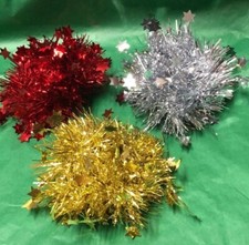 Christmas Tinsel Hair Scrunchies: Various Colours **PRE SEASON SPECIAL OFFER**