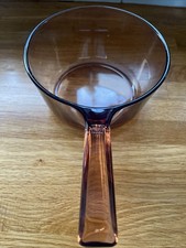 Vintage French Vision Corning Ware 1.5L Saucepan Clear Amber Glass