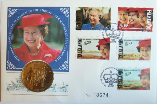 1952 1992 falkland islands 50p - 1952-1992,