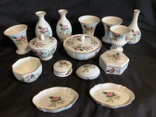 Wedgwood Hathaway Rose Bone China Decorative Vase , Boxes & Dishes 15 Pieces