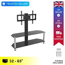 Black Glass TV Stand Combi