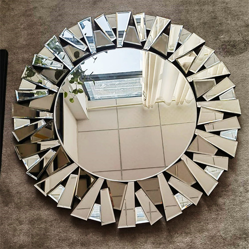 Round wall mirror - mirror, decorative