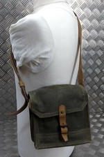 Genuine Vintage French Military Canvas Utility or Ammunitions Side Bag Carrier