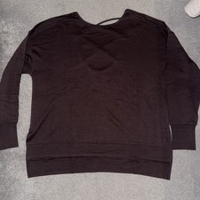 Sweaty Betty Chocolate Brown Sweatshirt Sz L