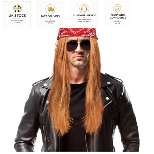Retro blonde heavy metal wig - heavy,