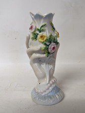 Antique Johansen Roth Meissen Dresden Porcelain Handshape Figural Vase