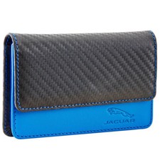 NEW GENUINE JAGUAR WALLET CARBON FIBRE BLUE F-TYPE BRITISH DESIGN EDITION SVR
