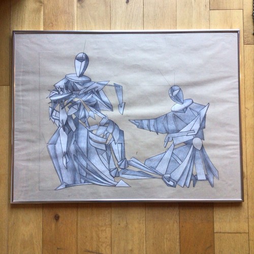 Unusual cubist drawing - unusual,