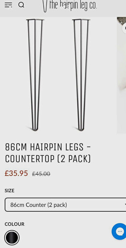 The hairpin leg 86cm - the,